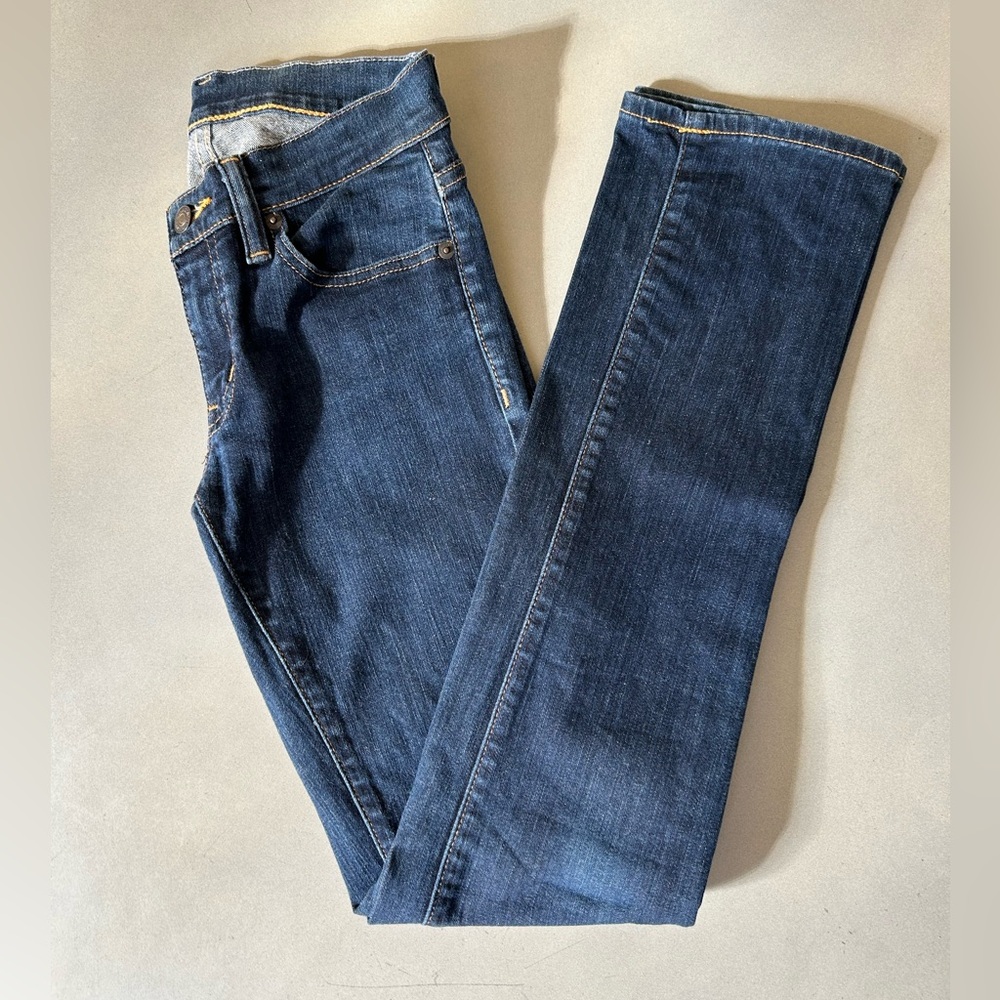 DENIM & SUPPLY RALPH LAUREN Blue Straight Jeans Polo Slim Fit Size 25